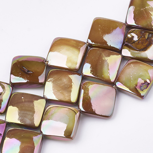 PandaHall AB Color Freshwater Shell Beads Strands, Dyed, Rhombus, Dark Goldenrod, 12~13x12~14x3.5mm, Hole: 1mm, about 30pcs/strand, 15.3..., Gold
PandaHall AB Color Freshwater Shell Beads Strands, Dyed, Rhombus, Dark Goldenrod, 12~13x12~14x3.5mm, Hole: 1mm, about 30pcs/strand, 15.3..., Gold