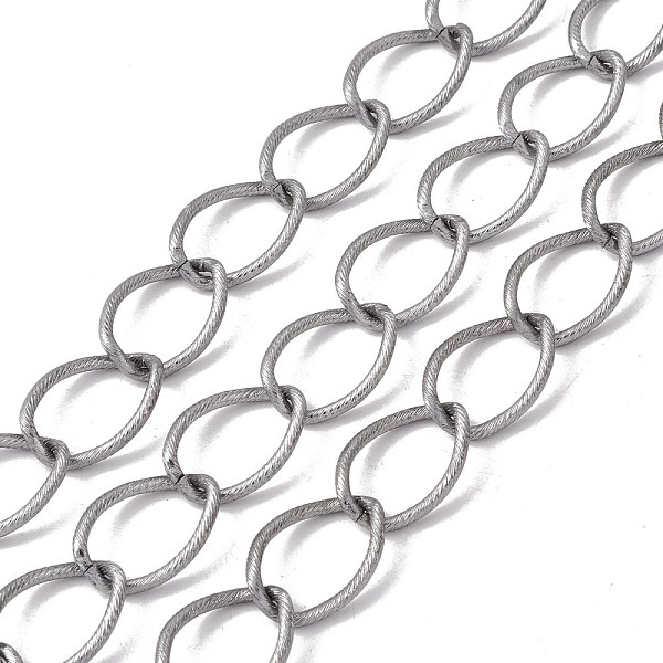 PandaHall Oval Oxidation Aluminum Curb Chains, Texture, Unwelded, with Spool, Gunmetal, Link: 21.5x15.5x2mm, about 10m/roll Aluminum
PandaHall Oval Oxidation Aluminum Curb Chains, Texture, Unwelded, with Spool, Gunmetal, Link: 21.5x15.5x2mm, about 10m/roll Aluminum