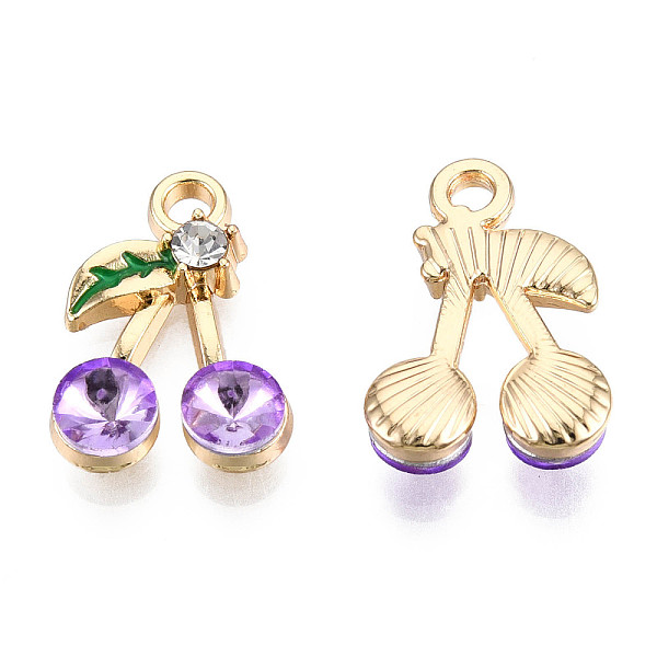 PandaHall Alloy Rhinestone Pendants, with Enamel, Light Gold, Cherry, Amethyst, 16x11x4mm, Hole: 1.4mm Alloy Rhinestone+Enamel Cherry Green
PandaHall Alloy Rhinestone Pendants, with Enamel, Light Gold, Cherry, Amethyst, 16x11x4mm, Hole: 1.4mm Alloy Rhinestone+Enamel Cherry Green