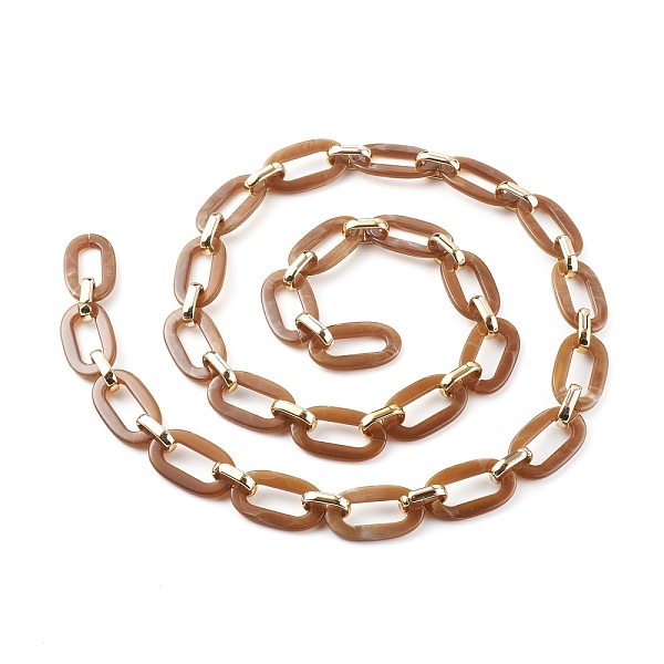 PandaHall Handmade Acrylic Cable Chains, with CCB Plastic Linking Ring, Flat Oval, Camel, 36.5x21x3.5mm, 19x12x4.5mm, about 39.37 inch..., Brown
PandaHall Handmade Acrylic Cable Chains, with CCB Plastic Linking Ring, Flat Oval, Camel, 36.5x21x3.5mm, 19x12x4.5mm, about 39.37 inch..., Brown