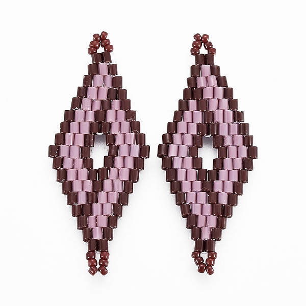 PandaHall MIYUKI & TOHO Handmade Japanese Seed Beads Links, Loom Pattern, Rhombus, Orchid, 40.7~42x16.4~17x1.7~1.9mm, Hole: 1.2~1.4mm Glass..., Purple
PandaHall MIYUKI & TOHO Handmade Japanese Seed Beads Links, Loom Pattern, Rhombus, Orchid, 40.7~42x16.4~17x1.7~1.9mm, Hole: 1.2~1.4mm Glass..., Purple