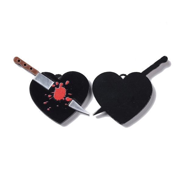 PandaHall Acrylic Pendant, Heart Broken Knife, Black, 39x42x3.5mm, Hole: 1.5mm Acrylic Heart Black
PandaHall Acrylic Pendant, Heart Broken Knife, Black, 39x42x3.5mm, Hole: 1.5mm Acrylic Heart Black