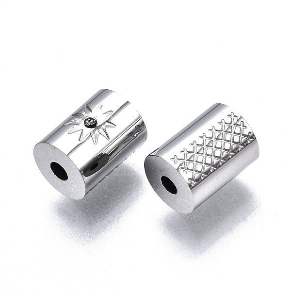 PandaHall 304 Stainless Steel Beads, with Rhinestone, Column with Star, Stainless Steel Color, 8x6mm, Hole: 1.6mm 304 Stainless Steel Column
PandaHall 304 Stainless Steel Beads, with Rhinestone, Column with Star, Stainless Steel Color, 8x6mm, Hole: 1.6mm 304 Stainless Steel Column