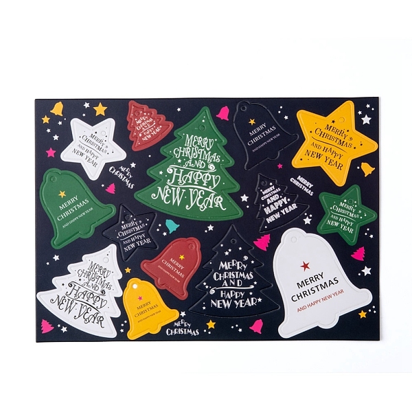 PandaHall Christmas Hang Tags Sheet, Christmas Hanging Gift Labels, for Christmas Party Baking Gifts, Mixed Shapes, Colorful, 25.5x18cm...
PandaHall Christmas Hang Tags Sheet, Christmas Hanging Gift Labels, for Christmas Party Baking Gifts, Mixed Shapes, Colorful, 25.5x18cm...