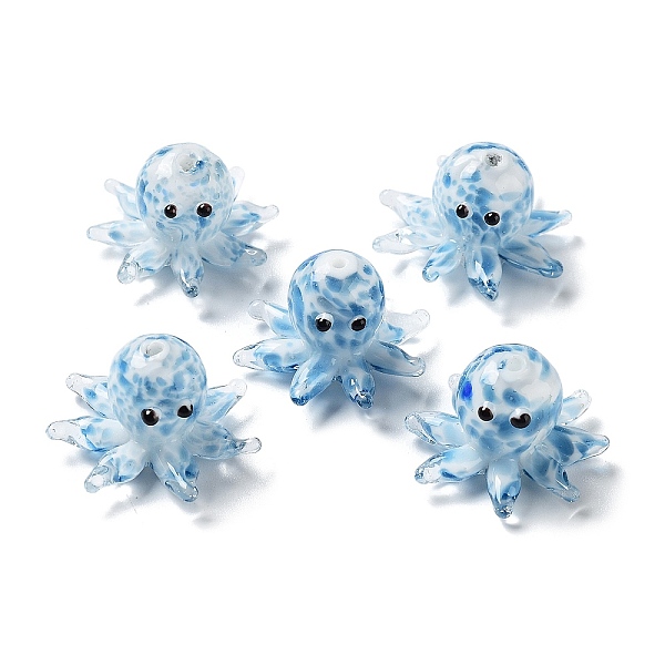PandaHall Handmade Bumpy Lampwork Beads Strands, Octopus, Deep Sky Blue, 15x25x4mm, Hole: 1.4mm Lampwork Octopus
PandaHall Handmade Bumpy Lampwork Beads Strands, Octopus, Deep Sky Blue, 15x25x4mm, Hole: 1.4mm Lampwork Octopus