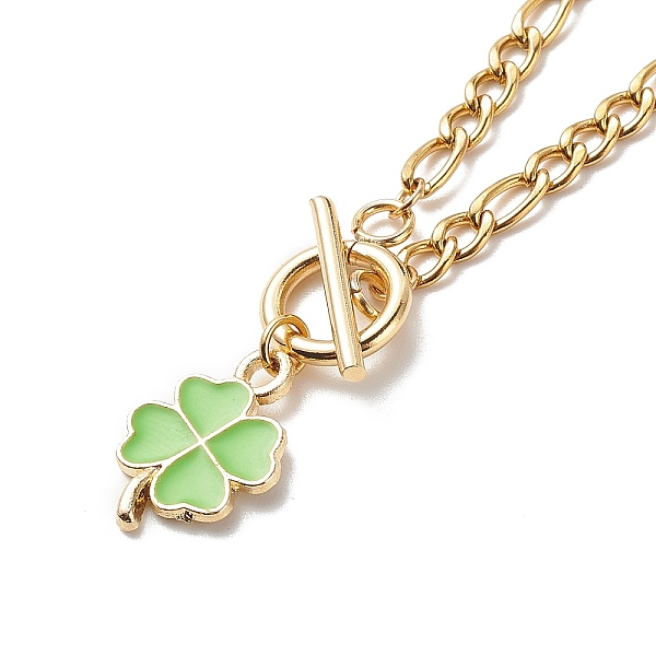 PandaHall Alloy Enamel Clover Pendant Necklace with Brass Chains for Women, Golden, 16.54 inch(42cm) Alloy
PandaHall Alloy Enamel Clover Pendant Necklace with Brass Chains for Women, Golden, 16.54 inch(42cm) Alloy