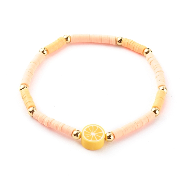 PandaHall Handmade Polymer Clay Heishi Beaded Stretch Bracelets, with Brass Round Beads, Orange, Golden, Gold, Inner Diameter: 2-1/8 inch...
PandaHall Handmade Polymer Clay Heishi Beaded Stretch Bracelets, with Brass Round Beads, Orange, Golden, Gold, Inner Diameter: 2-1/8 inch...