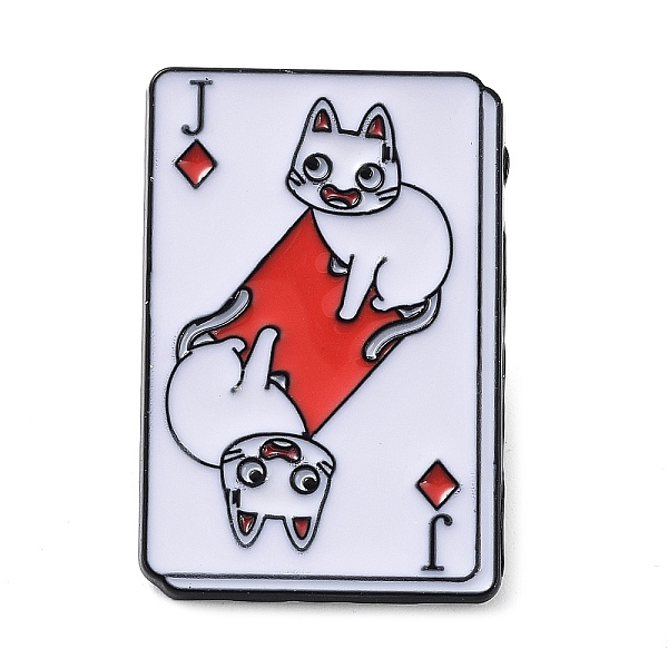 PandaHall Black Zinc Alloy Brooches, Playing Card with Panda Enamel Pins for Men Women, Diamond, 30x20.5x1.5mm Alloy+Enamel Diamond
PandaHall Black Zinc Alloy Brooches, Playing Card with Panda Enamel Pins for Men Women, Diamond, 30x20.5x1.5mm Alloy+Enamel Diamond