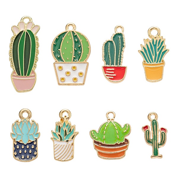 PandaHall 16Pcs 8 Style Alloy Enamel Pendants, Cactus & Plants, Light Gold, Mixed Color, 19~25x10~16x1.5~2.5mm, Hole: 1.5~2mm, 2pcs/style..., Multicolor
PandaHall 16Pcs 8 Style Alloy Enamel Pendants, Cactus & Plants, Light Gold, Mixed Color, 19~25x10~16x1.5~2.5mm, Hole: 1.5~2mm, 2pcs/style..., Multicolor