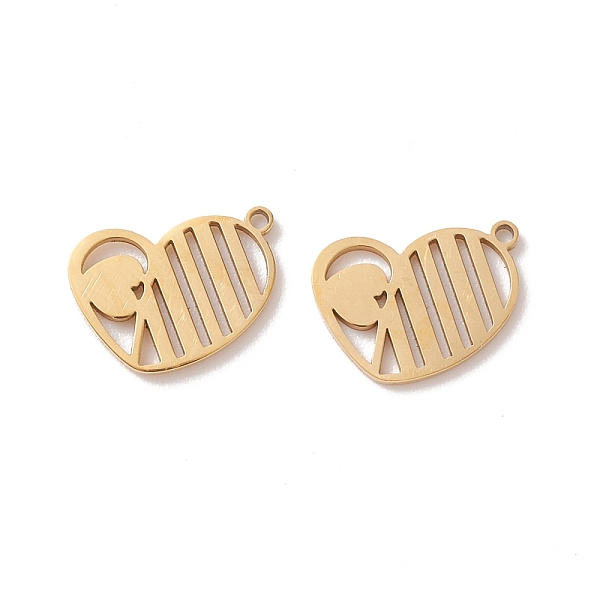 PandaHall 304 Stainless Steel Pendants, Heart, Golden, 12x8.5x0.8mm, Hole: 1mm 304 Stainless Steel Heart
PandaHall 304 Stainless Steel Pendants, Heart, Golden, 12x8.5x0.8mm, Hole: 1mm 304 Stainless Steel Heart