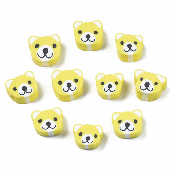 PandaHall Handmade Polymer Clay Beads, Bear, Champagne Yellow, 8~11x9~11x4mm, Hole: 1.5mm Polymer Clay Bear
PandaHall Handmade Polymer Clay Beads, Bear, Champagne Yellow, 8~11x9~11x4mm, Hole: 1.5mm Polymer Clay Bear