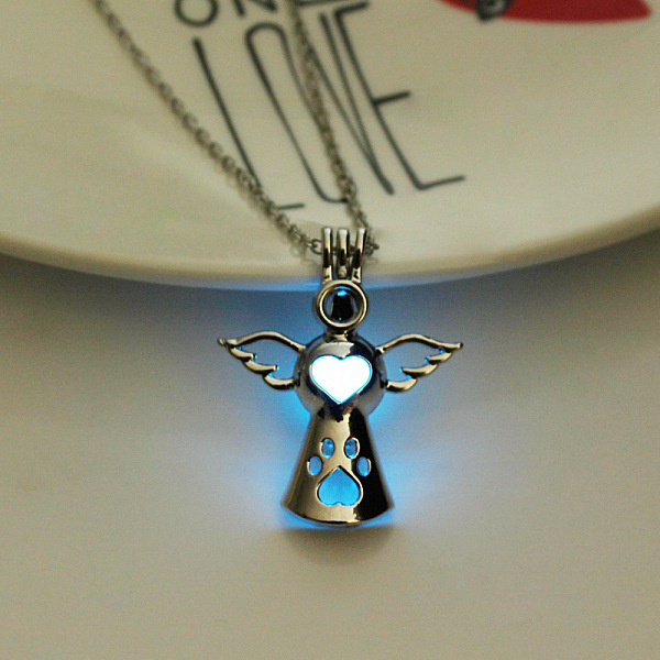 PandaHall Alloy Angel Cage Pendant Necklace with Luminous Plastic Beads, Glow in the Dark Jewelry for Women, Cornflower Blue, 17.72 inch...
PandaHall Alloy Angel Cage Pendant Necklace with Luminous Plastic Beads, Glow in the Dark Jewelry for Women, Cornflower Blue, 17.72 inch...