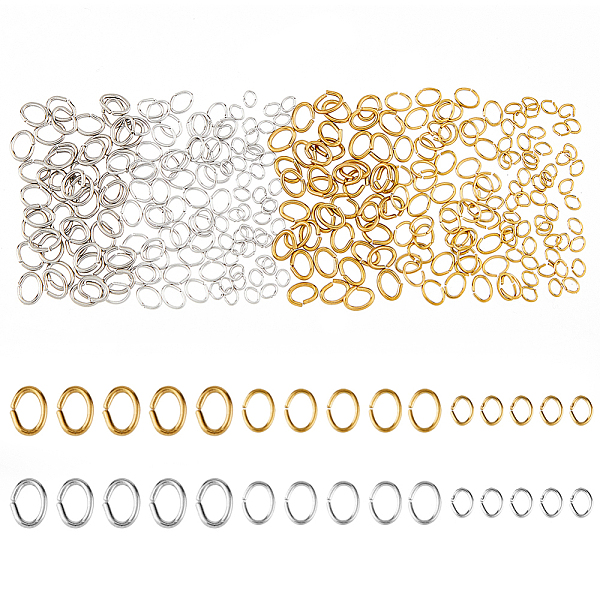 PandaHall DICOSMETIC 300Pcs 6 Styles 304 Stainless Steel Jump Rings, Open Jump Rings, Oval, Golden & Stainless Steel Color, 4~7x3~5x0.6~1mm...
PandaHall DICOSMETIC 300Pcs 6 Styles 304 Stainless Steel Jump Rings, Open Jump Rings, Oval, Golden & Stainless Steel Color, 4~7x3~5x0.6~1mm...