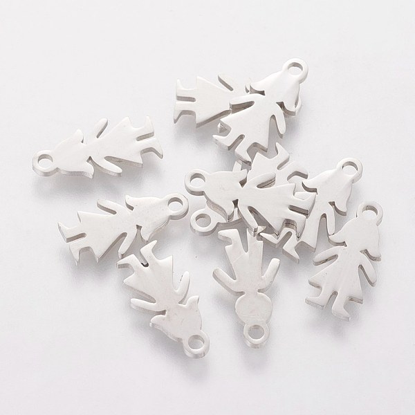 PandaHall 304 Stainless Steel Charms, Girl Silhouette Charms, Stainless Steel Color, 14x7.2x1mm, Hole: 1.5mm 304 Stainless Steel Human
PandaHall 304 Stainless Steel Charms, Girl Silhouette Charms, Stainless Steel Color, 14x7.2x1mm, Hole: 1.5mm 304 Stainless Steel Human