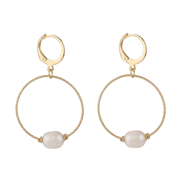 PandaHall Large Hole Pearl Beads Hoop Earring, with Eco-Friendly Copper Wire, Golden, Seashell Color, 44.5mm, Pin: 0.85mm Pearl Round
PandaHall Large Hole Pearl Beads Hoop Earring, with Eco-Friendly Copper Wire, Golden, Seashell Color, 44.5mm, Pin: 0.85mm Pearl Round
