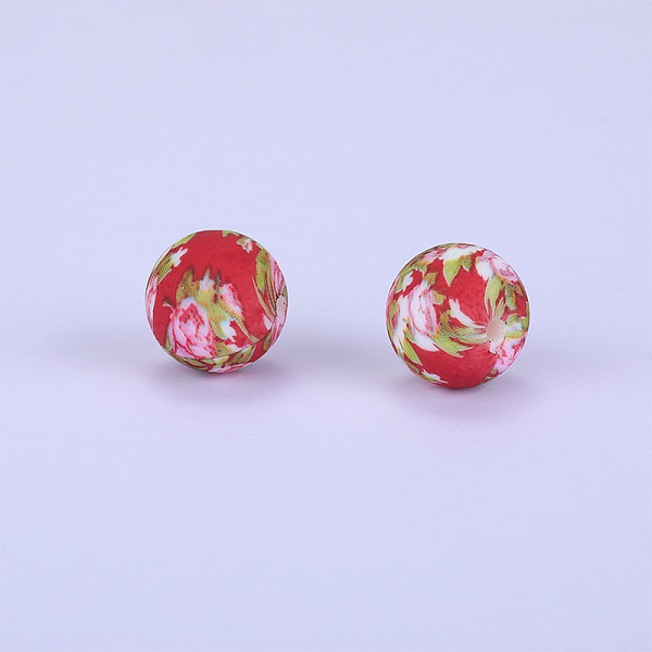 PandaHall Printed Round with Flower Pattern Silicone Focal Beads, Coral, 15x15mm, Hole: 2mm Silicone Round Red
PandaHall Printed Round with Flower Pattern Silicone Focal Beads, Coral, 15x15mm, Hole: 2mm Silicone Round Red