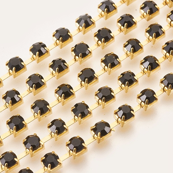 PandaHall Brass Rhinestone Strass Chains, Rhinestone Cup Chain, 1440pcs rhinestone/bundles, Grade A, Jet, 3.5mm, about 29.52 Feet(9m)/bundle..., Black
PandaHall Brass Rhinestone Strass Chains, Rhinestone Cup Chain, 1440pcs rhinestone/bundles, Grade A, Jet, 3.5mm, about 29.52 Feet(9m)/bundle..., Black