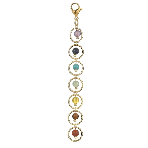 PandaHall Chakra Natural & Synthetic Gemstone Pendant Decorations, with 304 Stainless Steel Lobster Claw Clasps, Round, 90mm Mixed Stone... 
PandaHall Chakra Natural & Synthetic Gemstone Pendant Decorations, with 304 Stainless Steel Lobster Claw Clasps, Round, 90mm Mixed Stone...