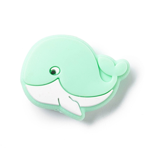 PandaHall Silicone Focal Beads, Baby Chew Teething Beads, Whale, Aquamarine, 21.5x30x9.5mm, Hole: 2mm Silicone Fish Green
PandaHall Silicone Focal Beads, Baby Chew Teething Beads, Whale, Aquamarine, 21.5x30x9.5mm, Hole: 2mm Silicone Fish Green