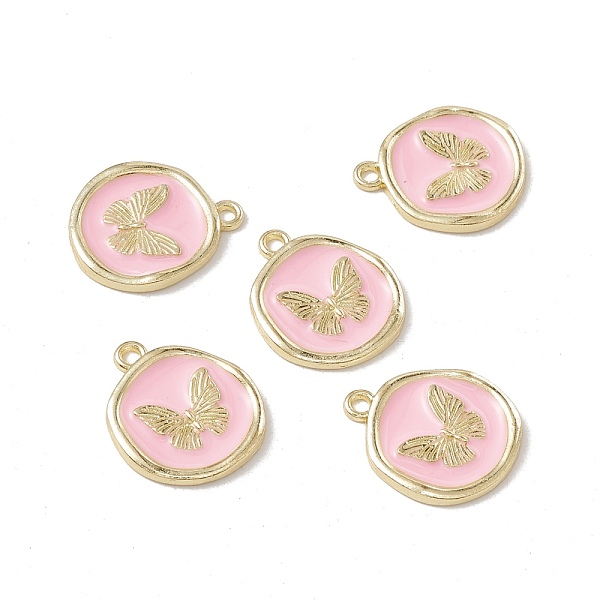 PandaHall Alloy Enamel Pendants, Light Gold, Flat Round with Butterfly, Pearl Pink, 21x18x2mm, Hole: 1.7mm Alloy+Enamel Flat Round
PandaHall Alloy Enamel Pendants, Light Gold, Flat Round with Butterfly, Pearl Pink, 21x18x2mm, Hole: 1.7mm Alloy+Enamel Flat Round