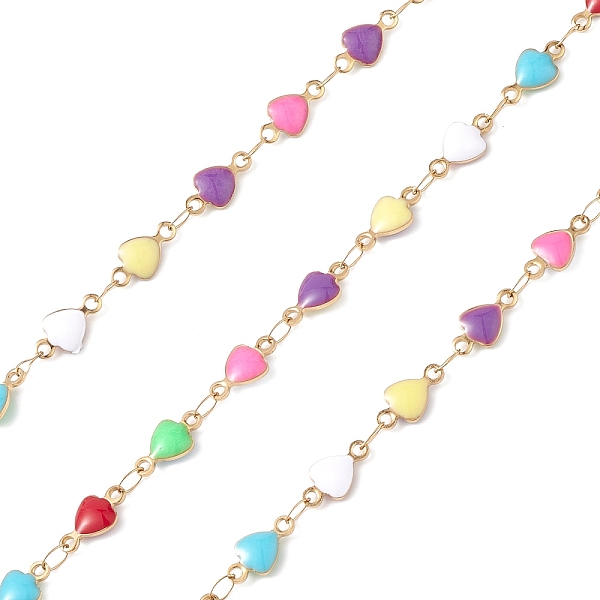 PandaHall 304 Stainless Steel Enamel Link Chains, Unwelded, Heart, Golden, 10x5.5x2mm Stainless Steel+Enamel
PandaHall 304 Stainless Steel Enamel Link Chains, Unwelded, Heart, Golden, 10x5.5x2mm Stainless Steel+Enamel