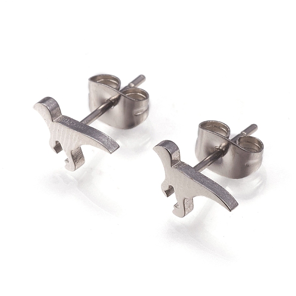 PandaHall 304 Stainless Steel Stud Earrings, with Ear Nuts, Dinosaur, Stainless Steel Color, 9.5x6x2mm, Pin: 0.8mm, 12pairs/card 304...
PandaHall 304 Stainless Steel Stud Earrings, with Ear Nuts, Dinosaur, Stainless Steel Color, 9.5x6x2mm, Pin: 0.8mm, 12pairs/card 304...