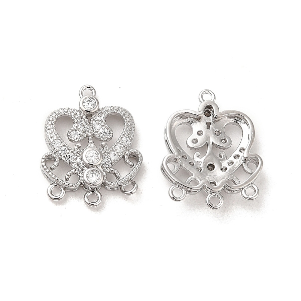 PandaHall Brass with Clear Cubic Zirconia Connector Charms, Platinum, 16x13x13mm, Hole: 1mm Brass+Cubic Zirconia Others Clear
PandaHall Brass with Clear Cubic Zirconia Connector Charms, Platinum, 16x13x13mm, Hole: 1mm Brass+Cubic Zirconia Others Clear