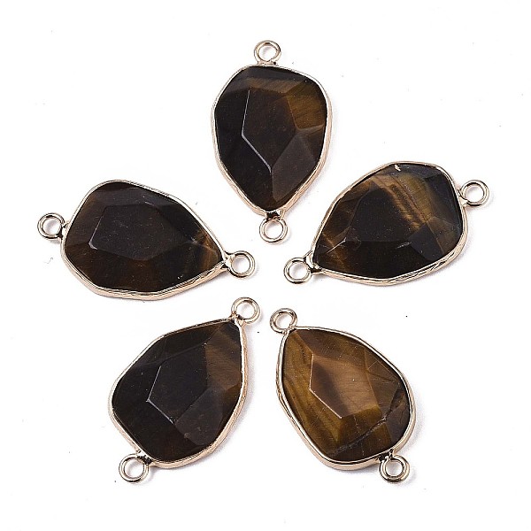 PandaHall Natural Tiger Eye Links Connectors, with Edge Light Gold Plated Brass Findings, Faceted, Teardrop, 37x17x6mm, Hole: 2.5mm Tiger...
PandaHall Natural Tiger Eye Links Connectors, with Edge Light Gold Plated Brass Findings, Faceted, Teardrop, 37x17x6mm, Hole: 2.5mm Tiger...
