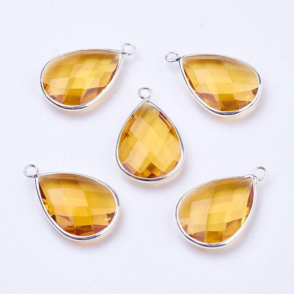 PandaHall Silver Color Plated Brass Glass Teardrop Pendants, Faceted, Yellow, 18x10x5mm, Hole: 2mm Brass+Glass Teardrop Yellow
PandaHall Silver Color Plated Brass Glass Teardrop Pendants, Faceted, Yellow, 18x10x5mm, Hole: 2mm Brass+Glass Teardrop Yellow