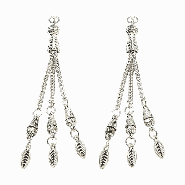 PandaHall Tibetan Style Alloy Feather Tassel Big Pendants, Antique Silver, 82x2mm, Hole: 5mm, Pendant: 13x6x6mm Alloy
PandaHall Tibetan Style Alloy Feather Tassel Big Pendants, Antique Silver, 82x2mm, Hole: 5mm, Pendant: 13x6x6mm Alloy