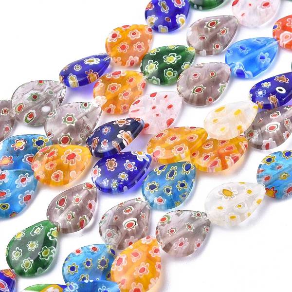 PandaHall Handmade Millefiori Glass Beads Strands, teardrop, Mixed Color, 17x13x4mm, Hole: 1mm, about 21pcs/strand, 14.1 inch Millefiori..., Multicolor
PandaHall Handmade Millefiori Glass Beads Strands, teardrop, Mixed Color, 17x13x4mm, Hole: 1mm, about 21pcs/strand, 14.1 inch Millefiori..., Multicolor