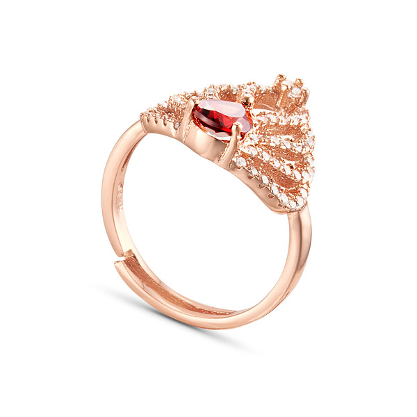 PandaHall SHEGRACE Trendy Natural Red Tourmaline 925 Sterling Silver Finger Ring, Micro Pave Cubic Zirconia Crown, Rose Gold, 18mm Sterling..., Multicolor
PandaHall SHEGRACE Trendy Natural Red Tourmaline 925 Sterling Silver Finger Ring, Micro Pave Cubic Zirconia Crown, Rose Gold, 18mm Sterling..., Multicolor