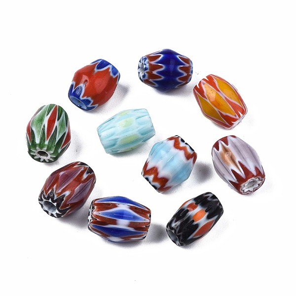 PandaHall Handmade Millefiori Lampwork Beads, Barrel, Mixed Color, 11x7~9mm, Hole: 1.6~2mm Millefiori Lampwork Barrel Multicolor
PandaHall Handmade Millefiori Lampwork Beads, Barrel, Mixed Color, 11x7~9mm, Hole: 1.6~2mm Millefiori Lampwork Barrel Multicolor