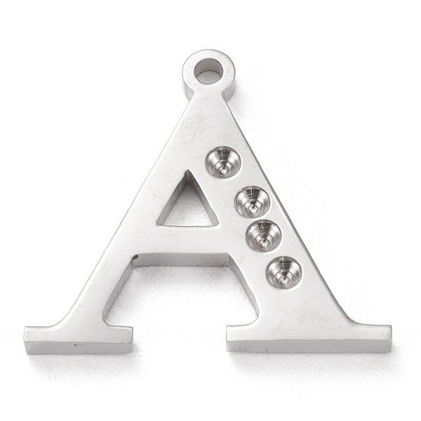 PandaHall 304 Stainless Steel Letter Pendant Rhinestone Settings, Stainless Steel Color, Letter.A, A: 15x16.5x1.5mm, Hole: 1.2mm, Fit for...
PandaHall 304 Stainless Steel Letter Pendant Rhinestone Settings, Stainless Steel Color, Letter.A, A: 15x16.5x1.5mm, Hole: 1.2mm, Fit for...