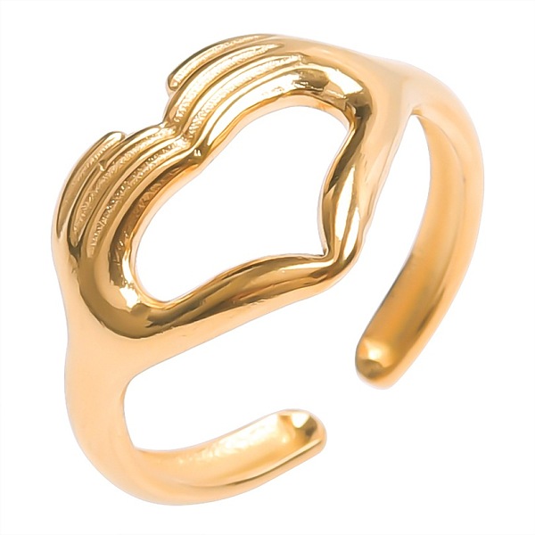 PandaHall Titanium Steel Open Cuff Rings, Adjustable Heart Gesture Ring for Men Women, Golden Titanium Steel Heart
PandaHall Titanium Steel Open Cuff Rings, Adjustable Heart Gesture Ring for Men Women, Golden Titanium Steel Heart