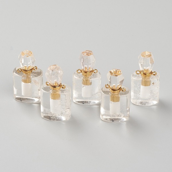 PandaHall Natural Quartz Crystal Pendants, Rock Crystal Pendants, Openable Perfume Bottle, with Golden Tone Brass Findings...
PandaHall Natural Quartz Crystal Pendants, Rock Crystal Pendants, Openable Perfume Bottle, with Golden Tone Brass Findings...