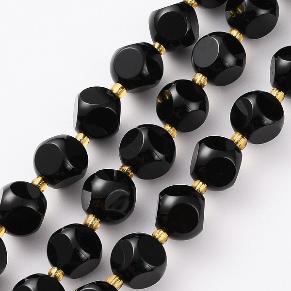 PandaHall Natural Black Onyx Beads Strands, with Seed Beads, Six Sided Celestial Dice, Faceted, 8~8.5x8~8.5mm, Hole: 1mm, about 39pcs/strand...
PandaHall Natural Black Onyx Beads Strands, with Seed Beads, Six Sided Celestial Dice, Faceted, 8~8.5x8~8.5mm, Hole: 1mm, about 39pcs/strand...