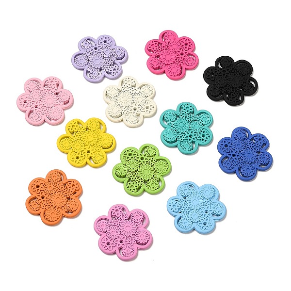 PandaHall Rubberized Style Acrylic Beads, Flower, Mixed Color, 40x37x4mm, Hole: 1.8mm Acrylic Flower Multicolor
PandaHall Rubberized Style Acrylic Beads, Flower, Mixed Color, 40x37x4mm, Hole: 1.8mm Acrylic Flower Multicolor