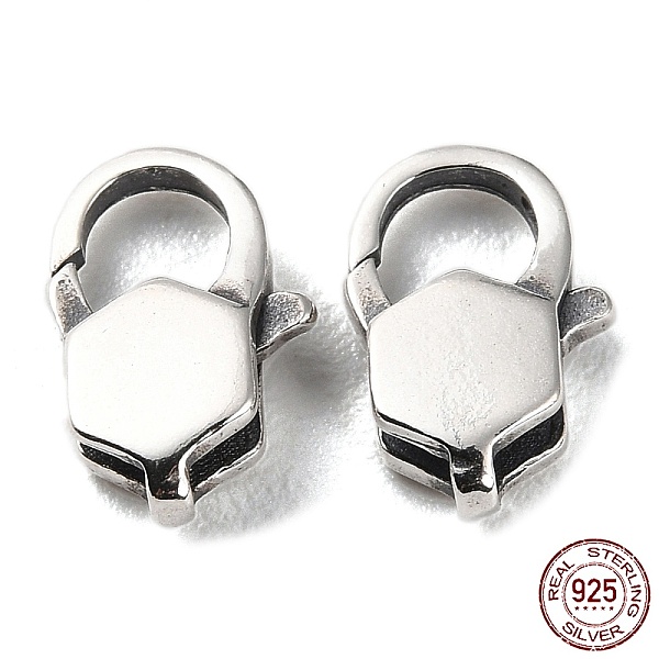 PandaHall 925 Thailand Sterling Silver Lobster Claw Clasps, Hexagon, Antique Silver, 11x7x3mm, Hole: 1.2mm Sterling Silver Hexagon
PandaHall 925 Thailand Sterling Silver Lobster Claw Clasps, Hexagon, Antique Silver, 11x7x3mm, Hole: 1.2mm Sterling Silver Hexagon