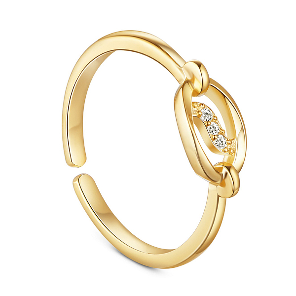 PandaHall SHEGRACE 925 Sterling Silver Finger Ring, with Micro Pave AAA Cubic Zirconia, Oval, Golden, 18mm Sterling Silver
PandaHall SHEGRACE 925 Sterling Silver Finger Ring, with Micro Pave AAA Cubic Zirconia, Oval, Golden, 18mm Sterling Silver