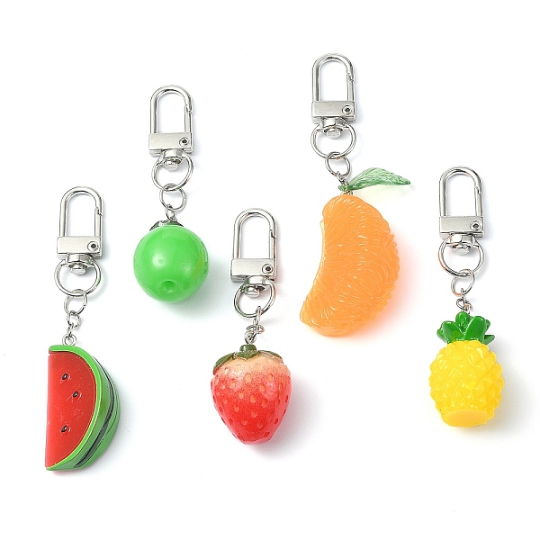 PandaHall Fruit Resin Pendant Decoration, with Alloy Swivel Clasps, Strawberry/Apple/Pineapple/Watermelon/Orange, Mixed Color, 71~86mm..., Multicolor
PandaHall Fruit Resin Pendant Decoration, with Alloy Swivel Clasps, Strawberry/Apple/Pineapple/Watermelon/Orange, Mixed Color, 71~86mm..., Multicolor