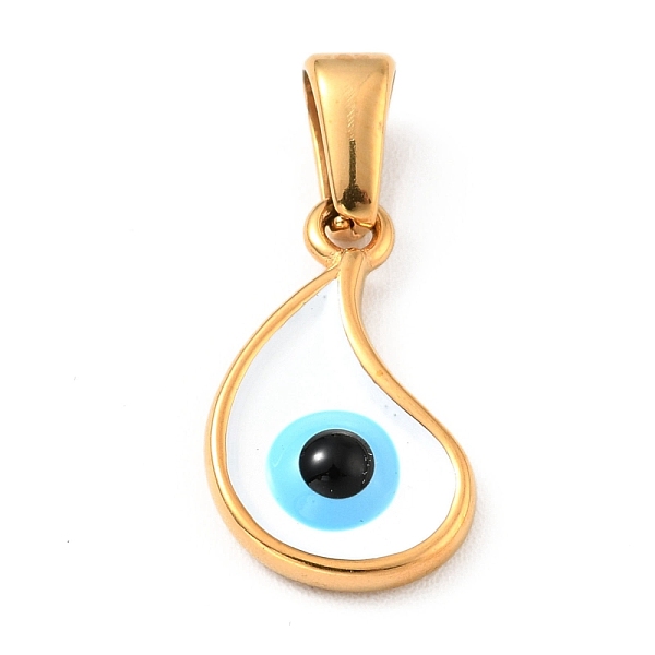 PandaHall Vacuum Plating 304 Stainless Steel Pendants, with Enamel, Teardrop with Evil Eye, Golden, 15.5x9x2.5mm, Hole: 4.5x2.5mm Stainless..., White
PandaHall Vacuum Plating 304 Stainless Steel Pendants, with Enamel, Teardrop with Evil Eye, Golden, 15.5x9x2.5mm, Hole: 4.5x2.5mm Stainless..., White