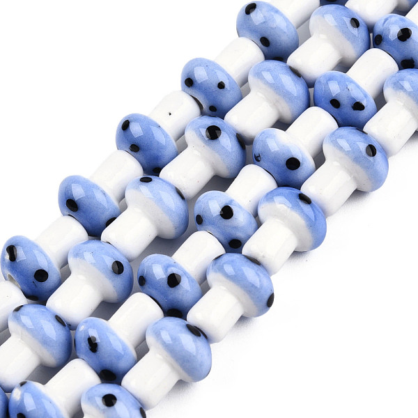 PandaHall Handmade Porcelain Ceramic Beads Strands, Mushroom, Cornflower Blue, 12x10mm, Hole: 1.5mm, about 25pcs/strand, 11.81 inch(30cm)...
PandaHall Handmade Porcelain Ceramic Beads Strands, Mushroom, Cornflower Blue, 12x10mm, Hole: 1.5mm, about 25pcs/strand, 11.81 inch(30cm)...