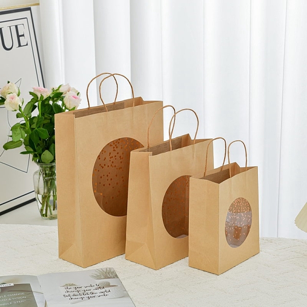 PandaHall Folding Cardboard Paper Gift Tote Bags, Gift Package Bags with Visible Window, Rectangle, Round, 26x12x32cm Paper Round
PandaHall Folding Cardboard Paper Gift Tote Bags, Gift Package Bags with Visible Window, Rectangle, Round, 26x12x32cm Paper Round