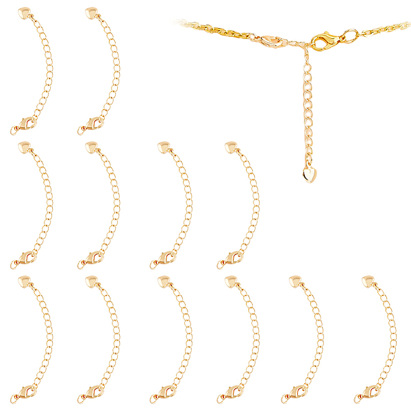 PandaHall SUPERFINDINGS 14Pcs Brass Chain Extender 18K Gold Plated Necklace Extender Chain Tail Extender Chain with Lobster Claw Clasps and...
PandaHall SUPERFINDINGS 14Pcs Brass Chain Extender 18K Gold Plated Necklace Extender Chain Tail Extender Chain with Lobster Claw Clasps and...