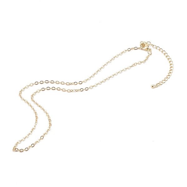 PandaHall Brass Cable Chain Necklace Makings, with Lobster Claw Clasps, Real 18K Gold Plated, 15.74 inch(40cm) Brass
PandaHall Brass Cable Chain Necklace Makings, with Lobster Claw Clasps, Real 18K Gold Plated, 15.74 inch(40cm) Brass