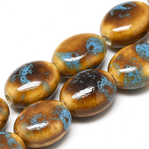 PandaHall Handmade Porcelain Beads, Fancy Antique Glazed Porcelain, Oval, Dark Goldenrod, 15.5~16x13~14x9~9.5mm, Hole: 2mm Porcelain Oval..., Gold
PandaHall Handmade Porcelain Beads, Fancy Antique Glazed Porcelain, Oval, Dark Goldenrod, 15.5~16x13~14x9~9.5mm, Hole: 2mm Porcelain Oval..., Gold