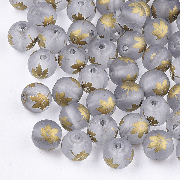 PandaHall Autumn Theme Electroplate Transparent Glass Beads, Frosted, Round with Maple Leaf Pattern, Gold, 8~8.5mm, Hole: 1.5mm Glass Leaf...
PandaHall Autumn Theme Electroplate Transparent Glass Beads, Frosted, Round with Maple Leaf Pattern, Gold, 8~8.5mm, Hole: 1.5mm Glass Leaf...