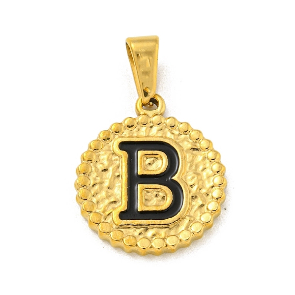 PandaHall Ion Plating(IP) 304 Stainless Steel Enamel Pendants, Golden, Flat Round with Letter Charm, Letter B, 21x18x2mm, Hole: 8x3.5mm..., Black
PandaHall Ion Plating(IP) 304 Stainless Steel Enamel Pendants, Golden, Flat Round with Letter Charm, Letter B, 21x18x2mm, Hole: 8x3.5mm..., Black