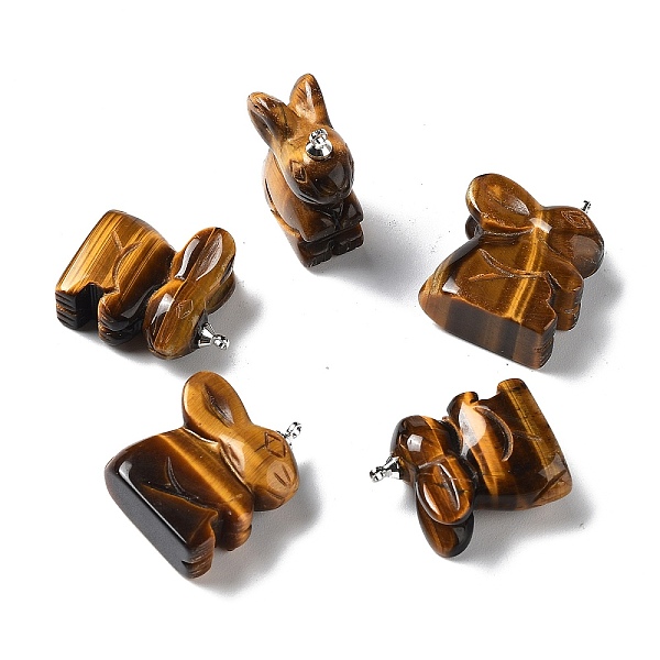 PandaHall Natural Tiger Eye Pendants, Rabbit Charms with Platinum Plated Brass Pendant Bails, 26.5~28x10.5~11x19~22mm, Hole: 1.6mm Tiger Eye...
PandaHall Natural Tiger Eye Pendants, Rabbit Charms with Platinum Plated Brass Pendant Bails, 26.5~28x10.5~11x19~22mm, Hole: 1.6mm Tiger Eye...